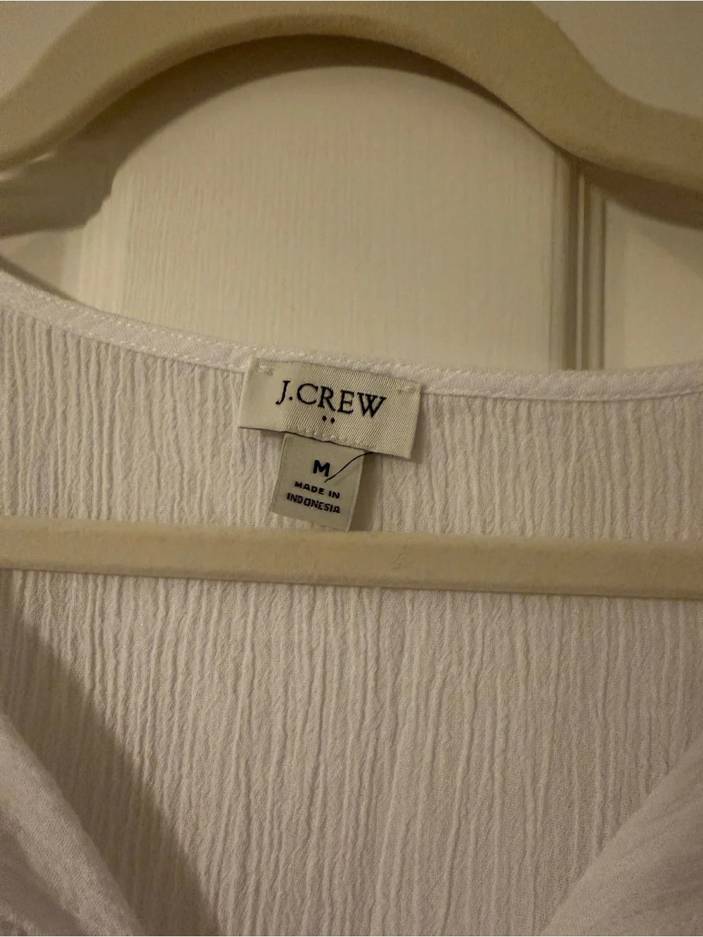 J.Crew Factory White Beach Cover Up Tunic Dress Tassel Trim Size M